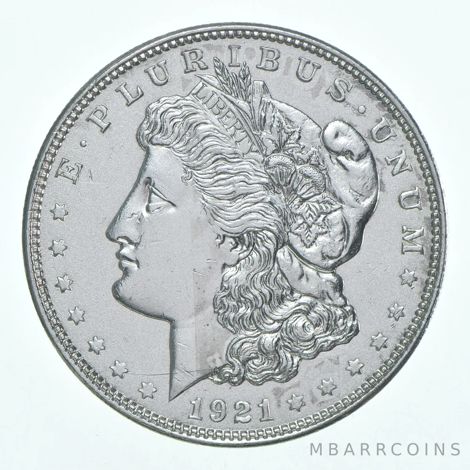 (1) 1921 (P) Morgan Silver Dollar 90% Bullion Polished XF-AU