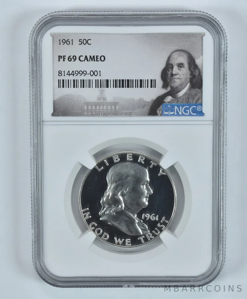 1961 Franklin Half Dollar PF69 Cameo NGC a9158