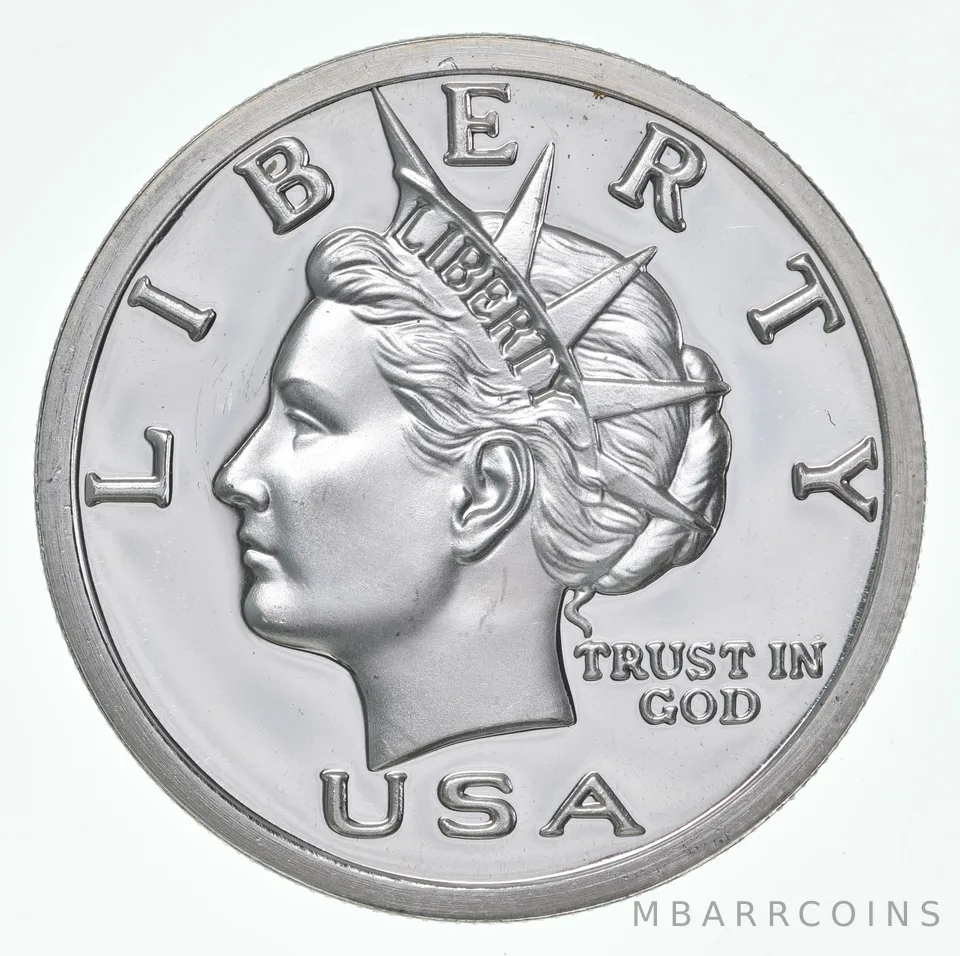 2005 1 Oz Silver 20 Liberty Dollar Art Round