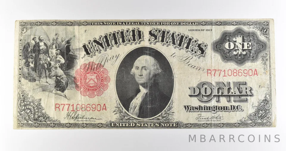 1917 $1 Legal Tender Red Seal Large Note Fr#39 *4676