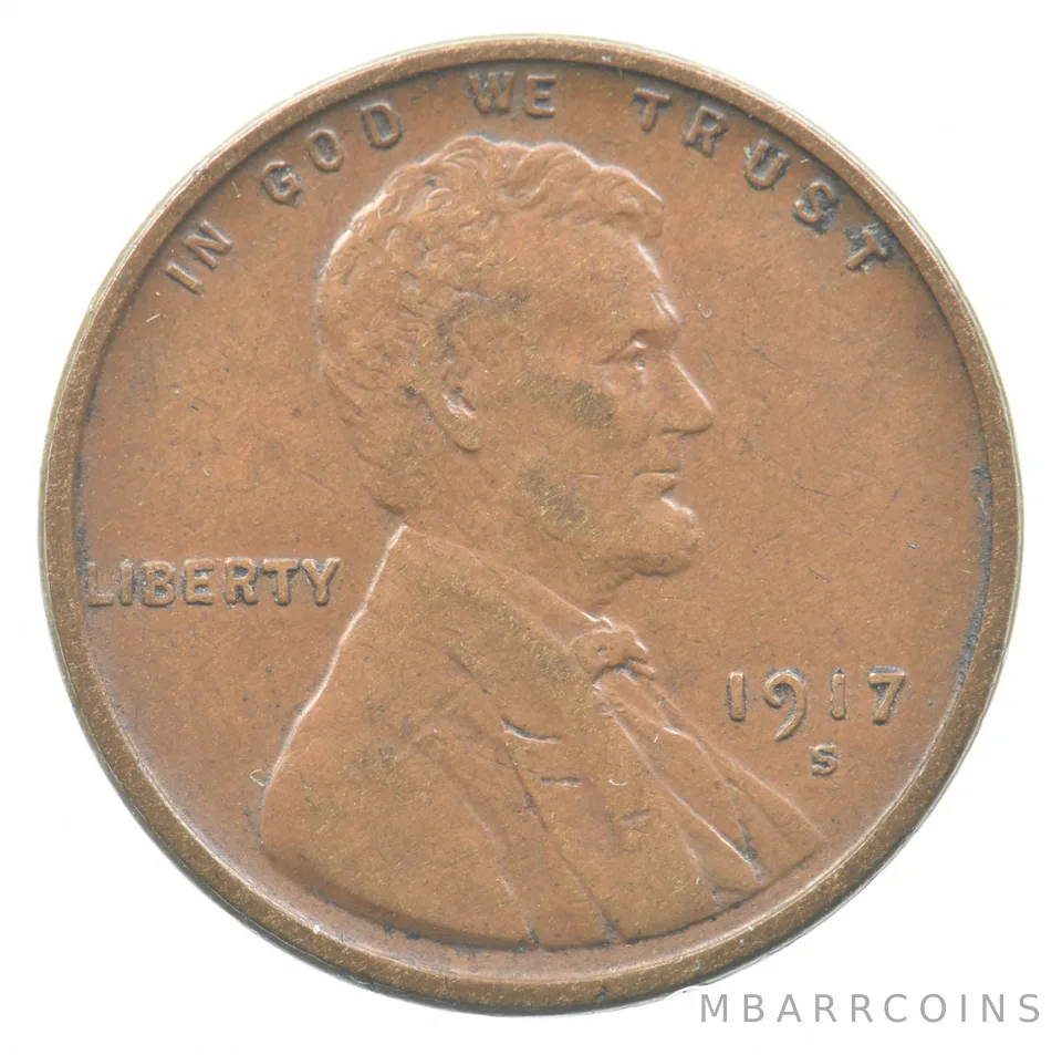 1917-S Lincoln Wheat Cent *7527
