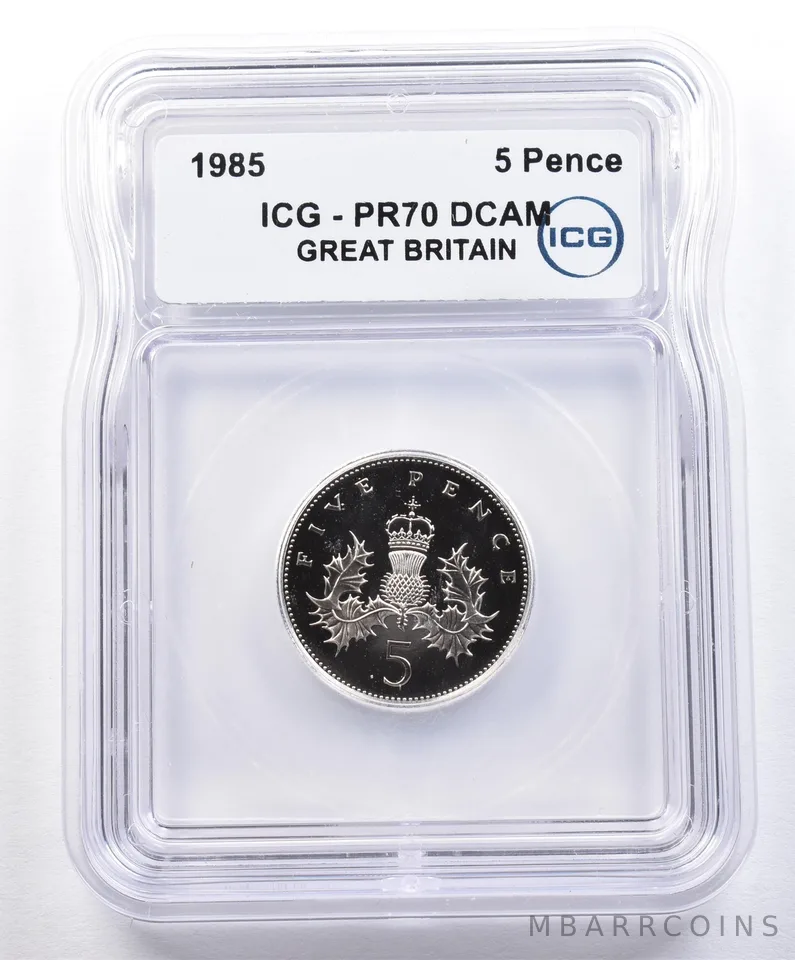 1985 Great Britain 5 Pence PR70 DCAM ICG *1589