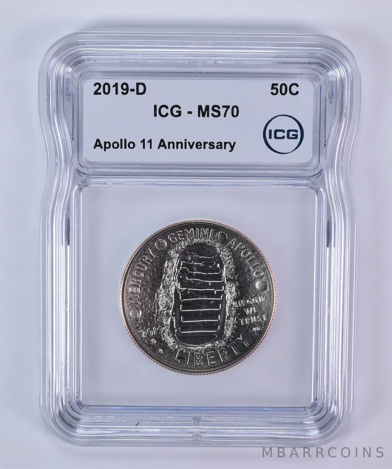 2019-D Apollo 11 Commemorative Half Dollar MS70 ICG