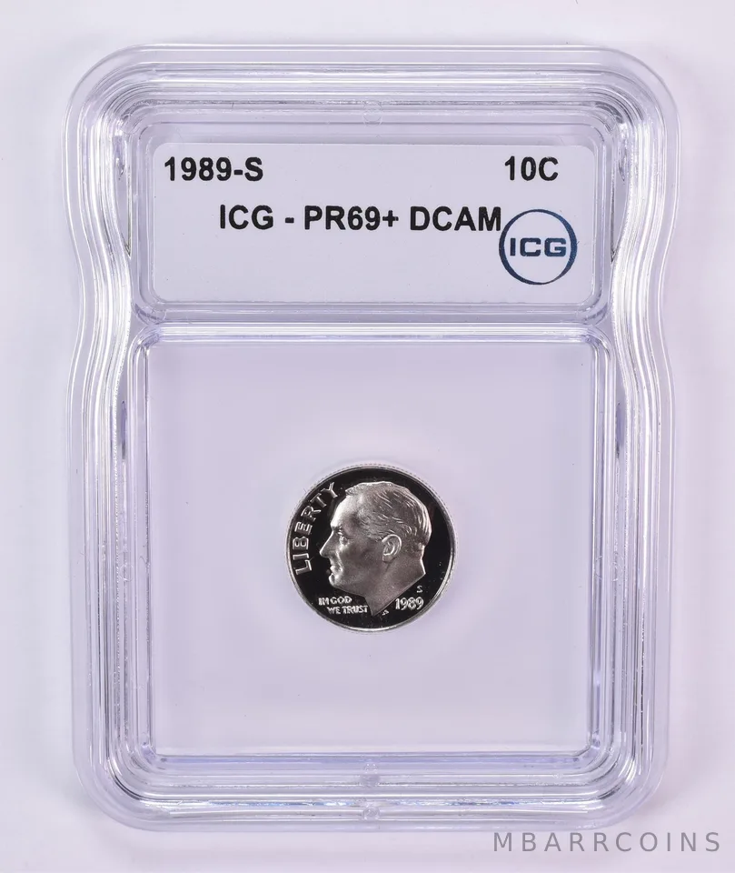 1989-S Roosevelt Dime PR69+ CAM ICG