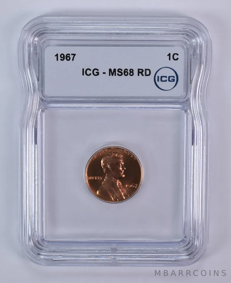 1967 Lincoln Memorial Cent MS68 RD ICG