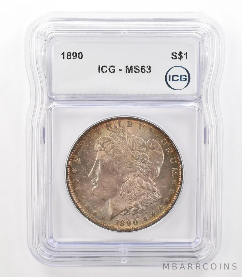 1890 Morgan Silver Dollar MS63 ICG Beautiful Tone *3153