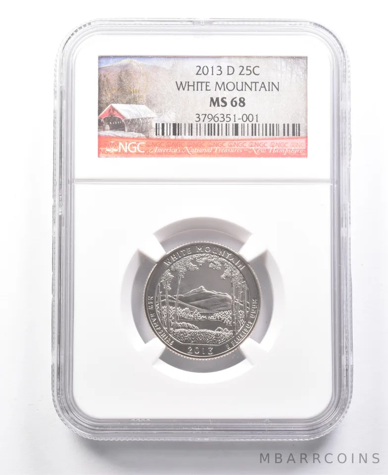 2013-D Washington Quarter White Mountain MS68 NGC *7672