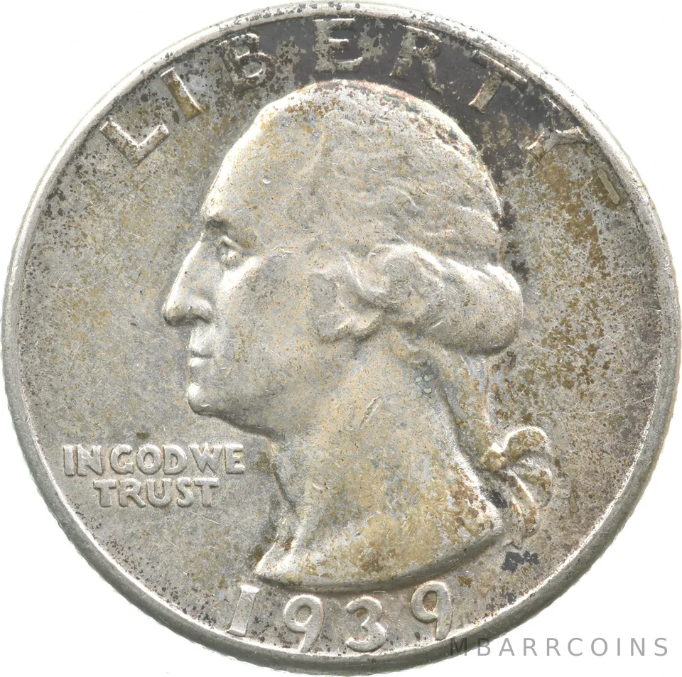 1939-D Washington Quarter a9256
