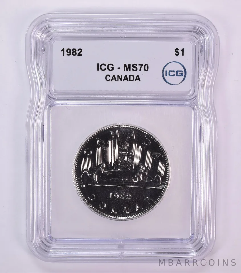 1982 Canada 1 Dollar Voyageurs MS70 ICG