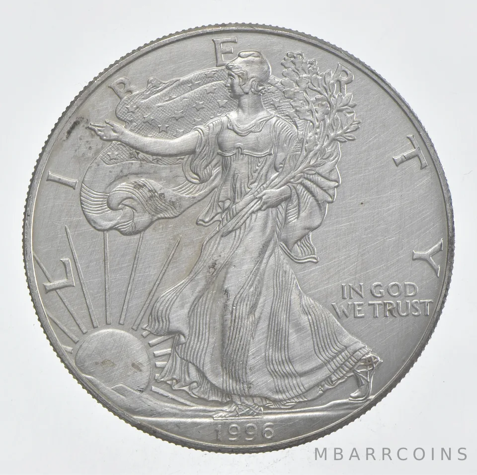 Rarest 1996 American Silver Eagle - Key Date - Rare LOW MINTAGE *363