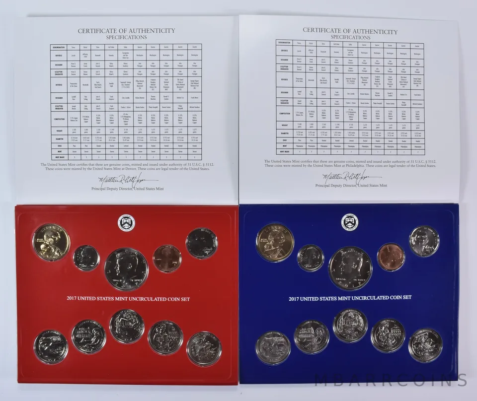 2017 Mint Set with Unc Coins in Original Packaging (20 coins)