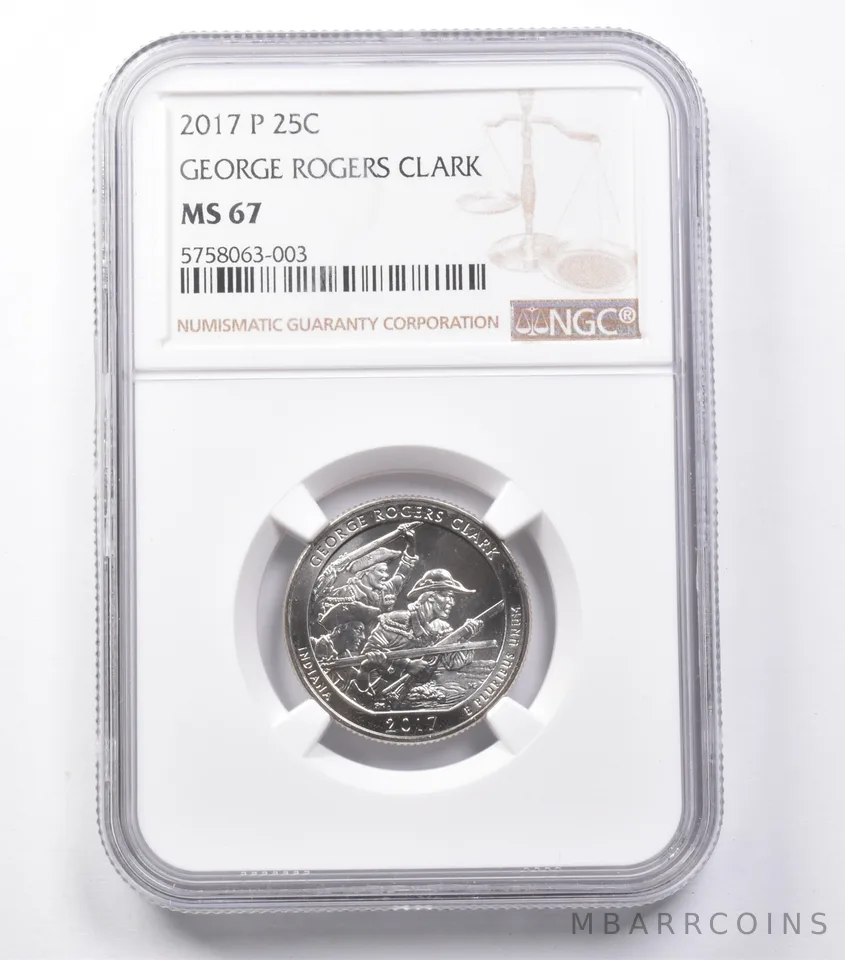 MS67 2017-P Washington Quarter George Rogers Clark NGC *5424