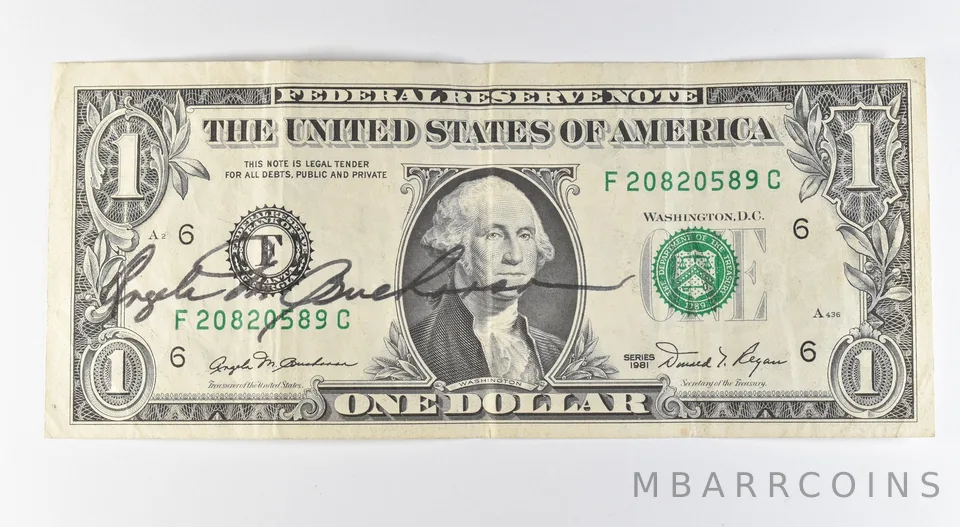 1981 $1 Atlanta GA FRN Green Seal Courtesy Signature *9631