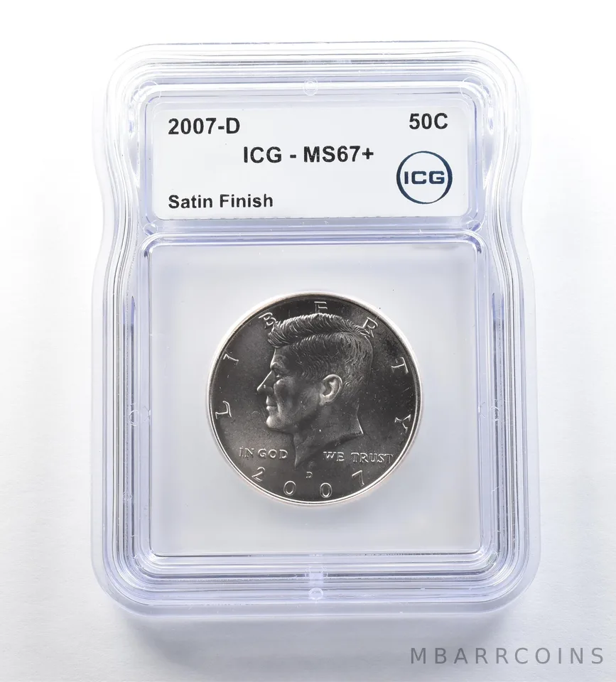 2007-D Kennedy Half Dollar Satin Finish MS67+ ICG *0671