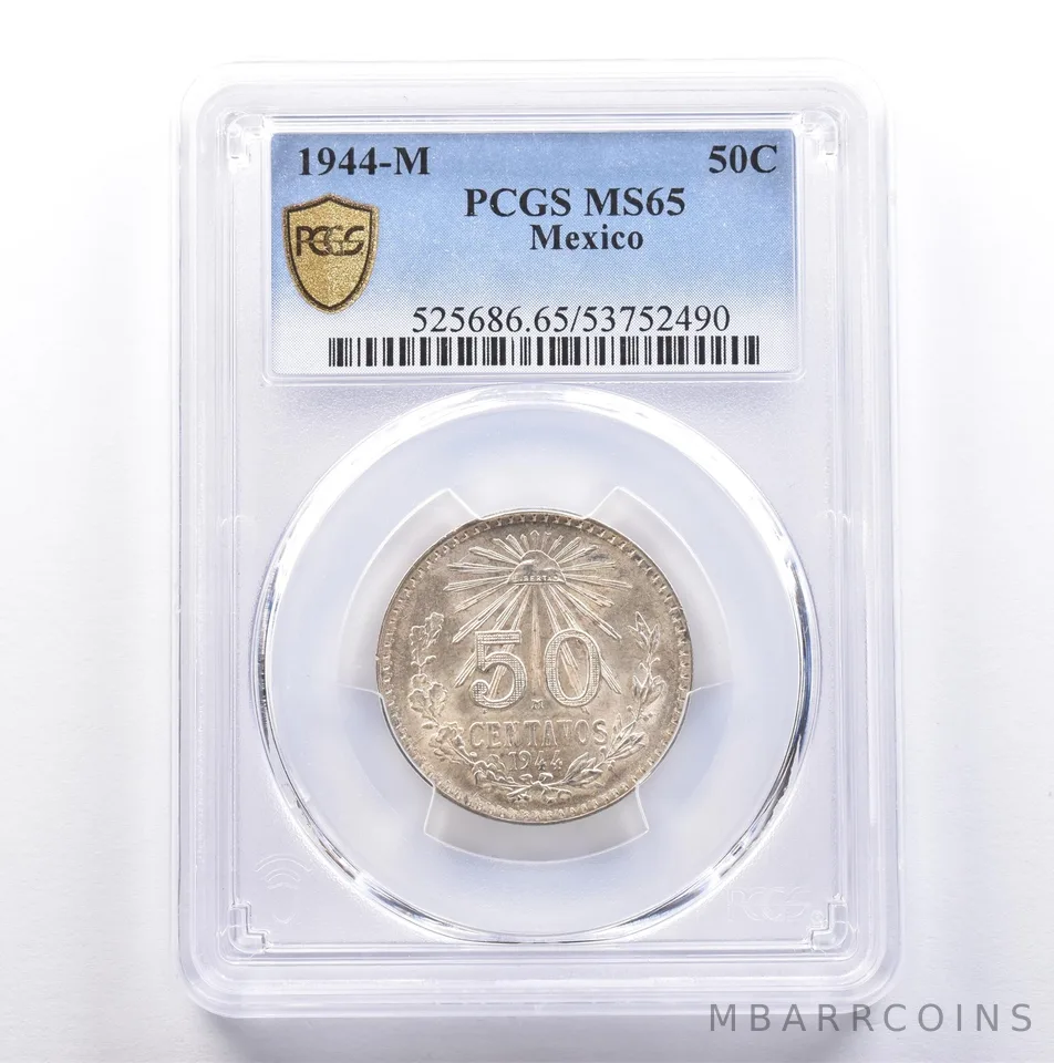 1944 M Mexico 50 Centavos MS65 PCGS *9051