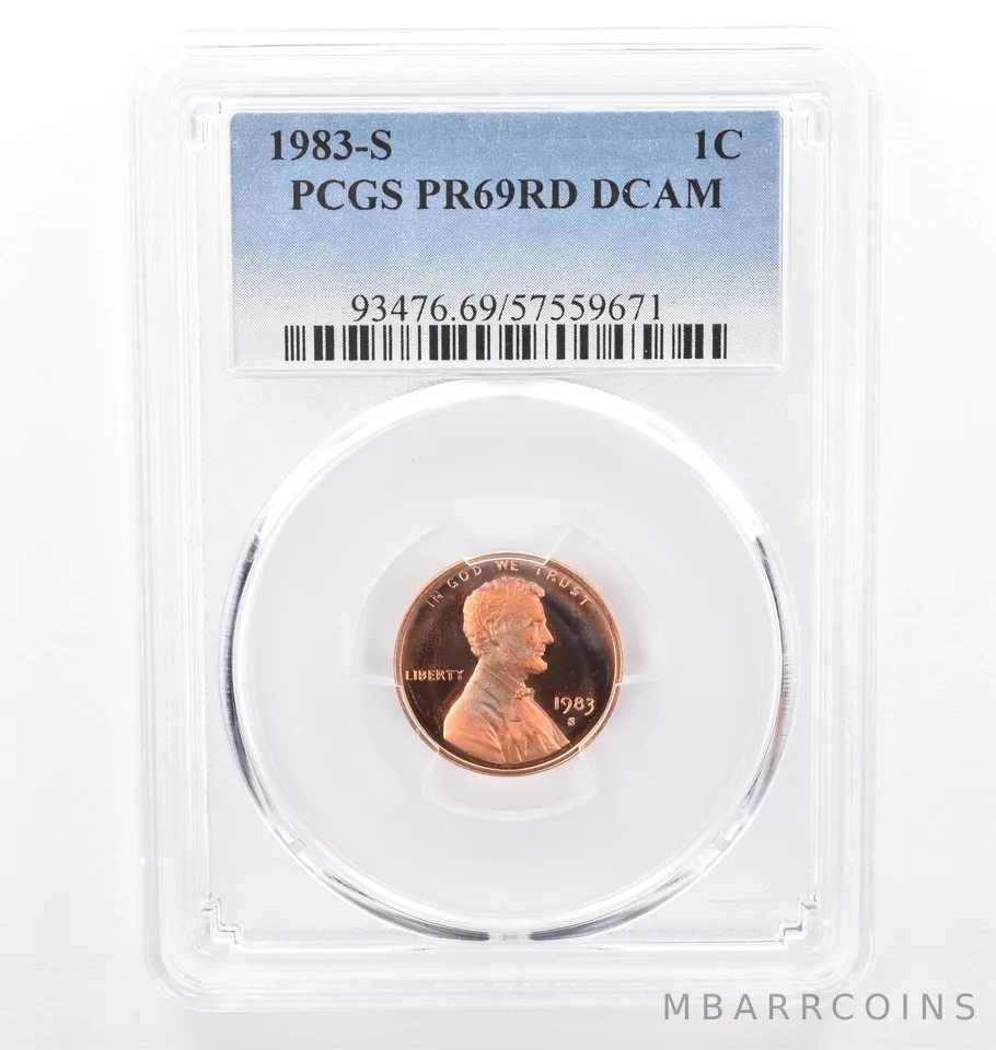 1983-S Lincoln Memorial Cent PR69 RD DCAM PCGS Beautiful Tone a7752