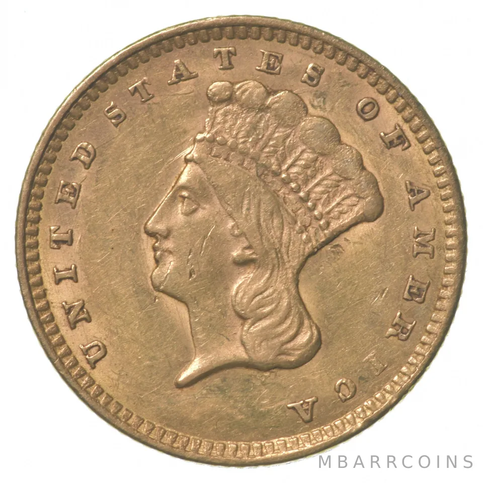 1857 $1 Indian Princess Head Gold Dollar Piece *7338