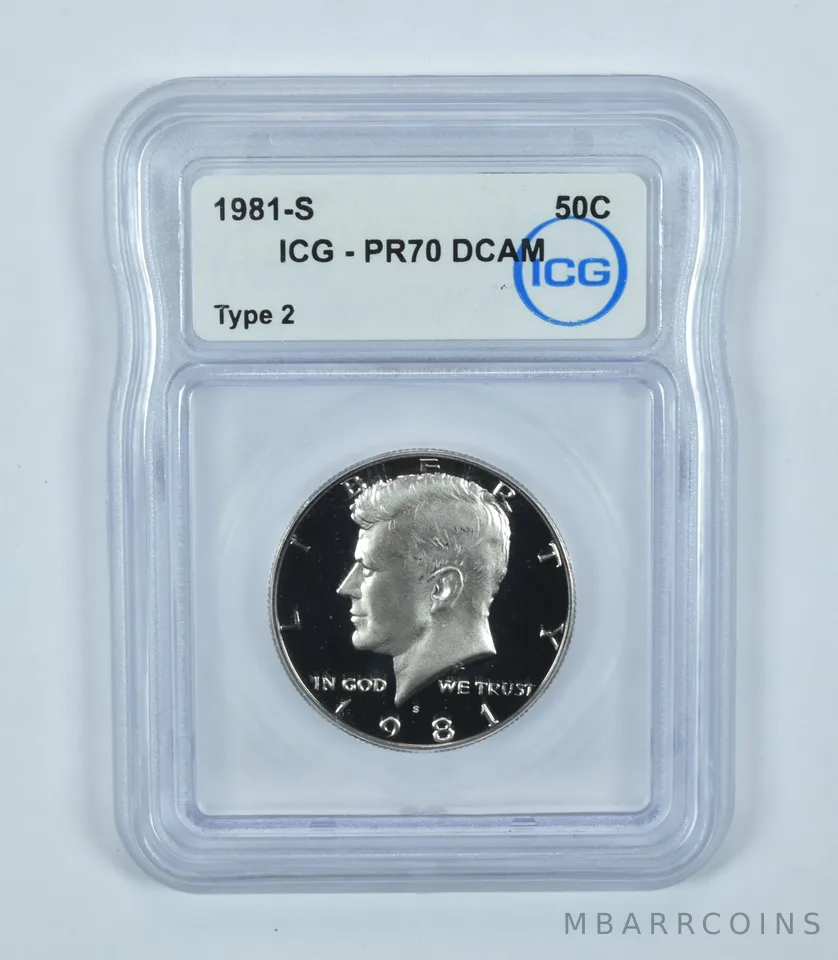1981-S Kennedy Half Dollar Type 2 PR70 DCAM ICG