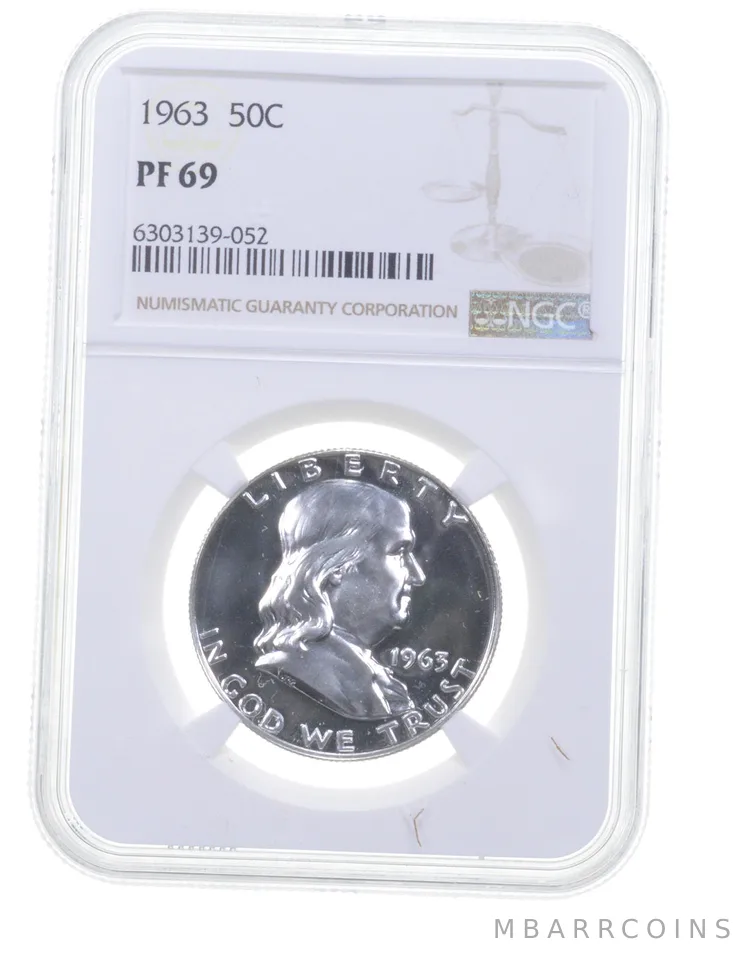 PF69 1963 Franklin Half Dollar - Graded NGC a6548