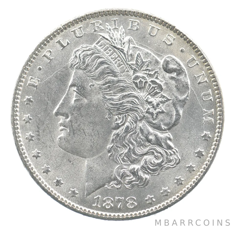 1878 Morgan Silver Dollar 7TF Reverse 1878 78 *3348