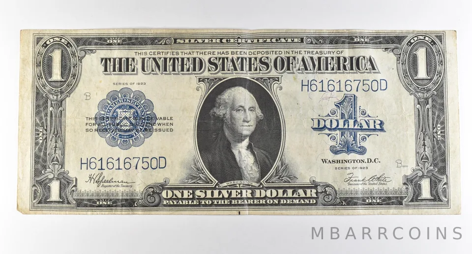 1923 $1 Silver Certificate Large Note Blue Seal *3016