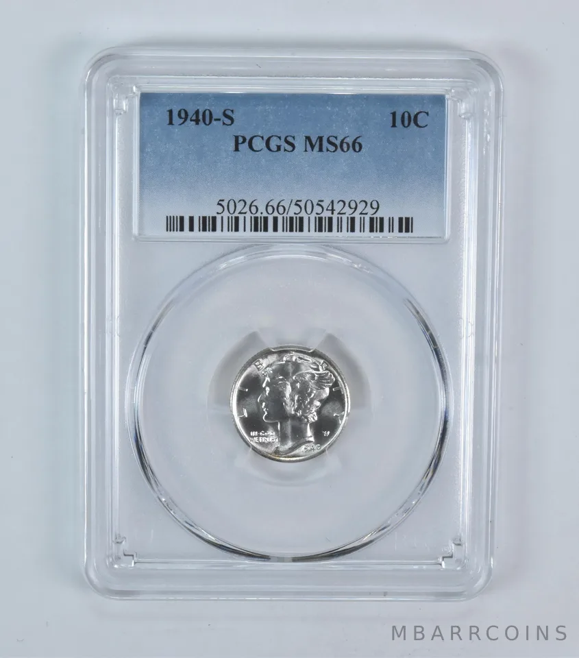 1940-S Mercury Dime MS66 PCGS Blue Label