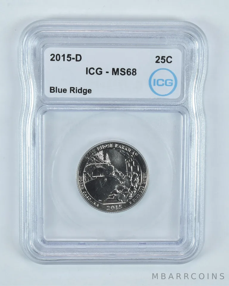 2015-D Washington Quarter ATB Blue Ridge MS68 ICG