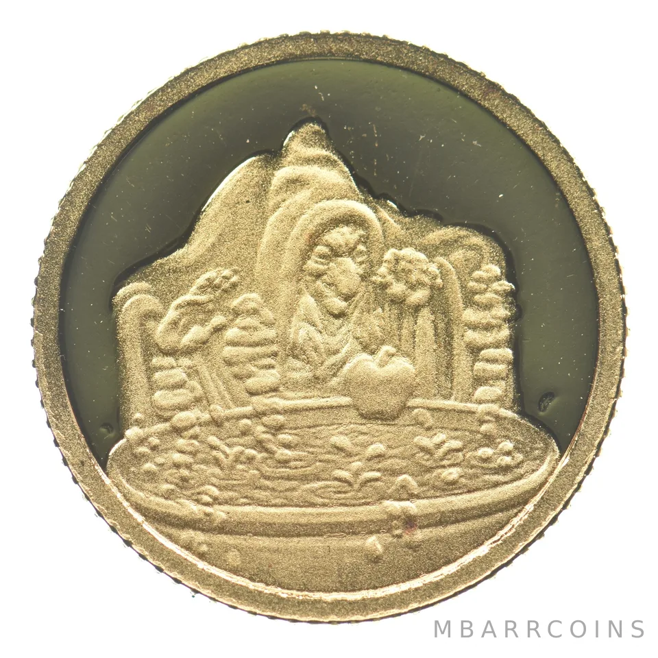 Disney's Snow White 50th Anniversary Gold Round The Witch 1/10th Gold *2297