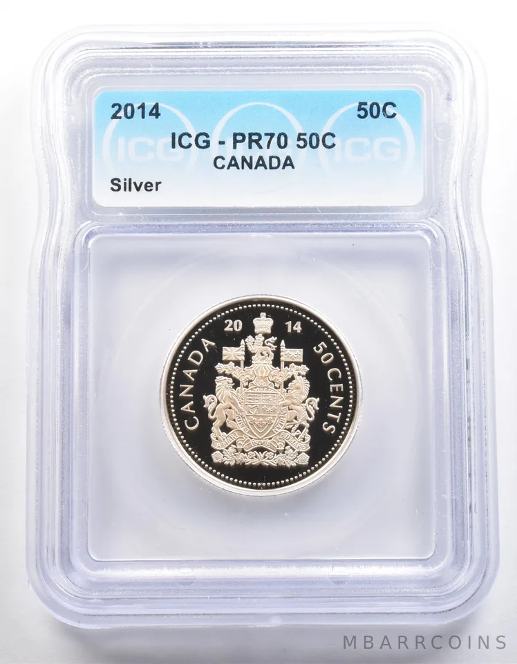 2014 Canada 50 Cents Silver PR70 ICG *3979