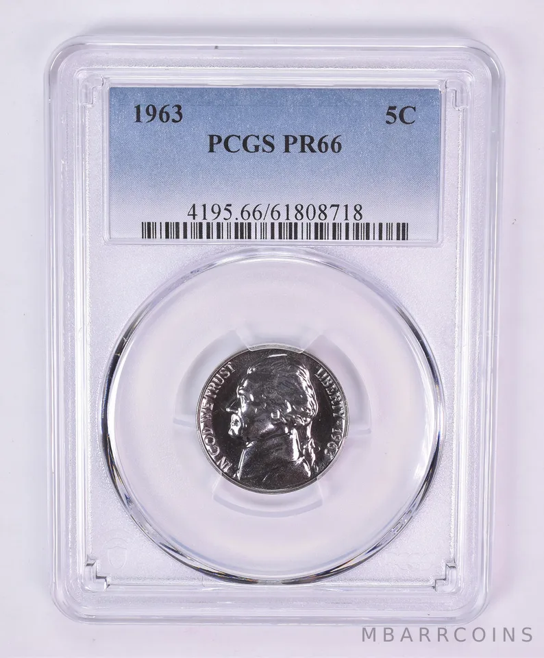 1963 Jefferson Nickel PR66 PCGS Beautiful Tone *1099