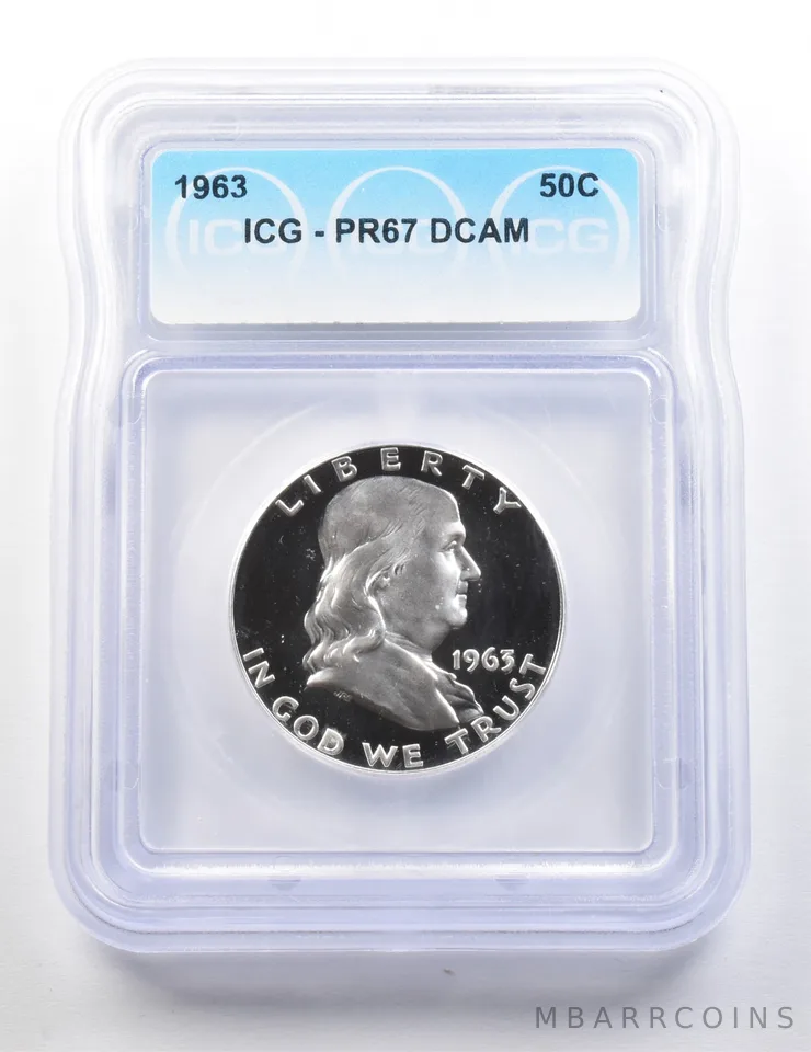 1963 Franklin Half Dollar PR67 DCAM ICG *9543
