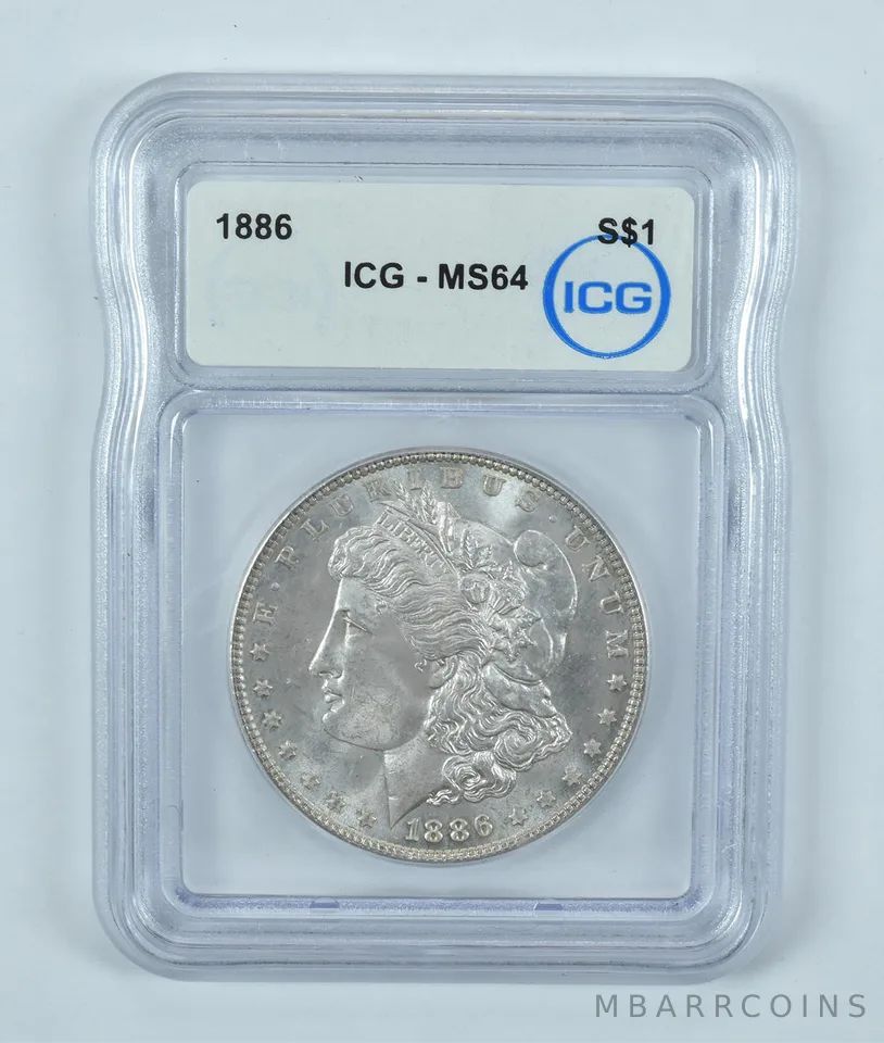 1886 Morgan Silver Dollar MS64 ICG