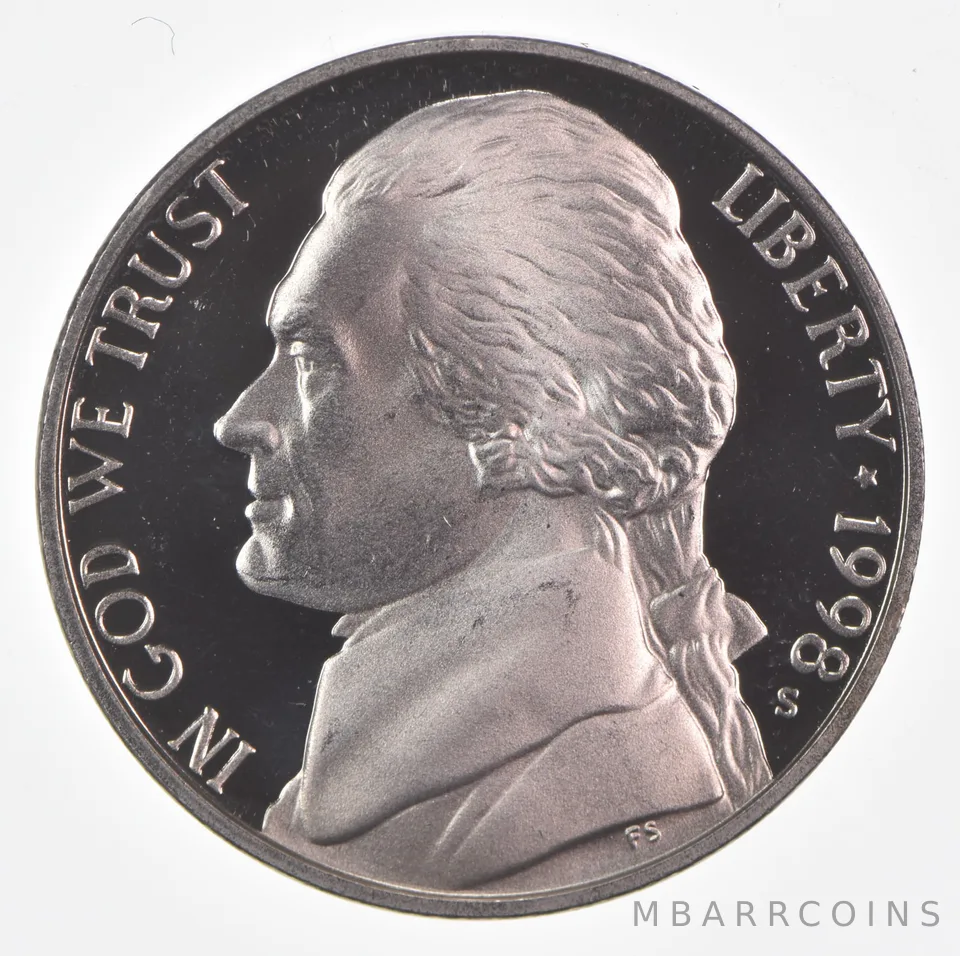 1998-S Jefferson Nickel Proof