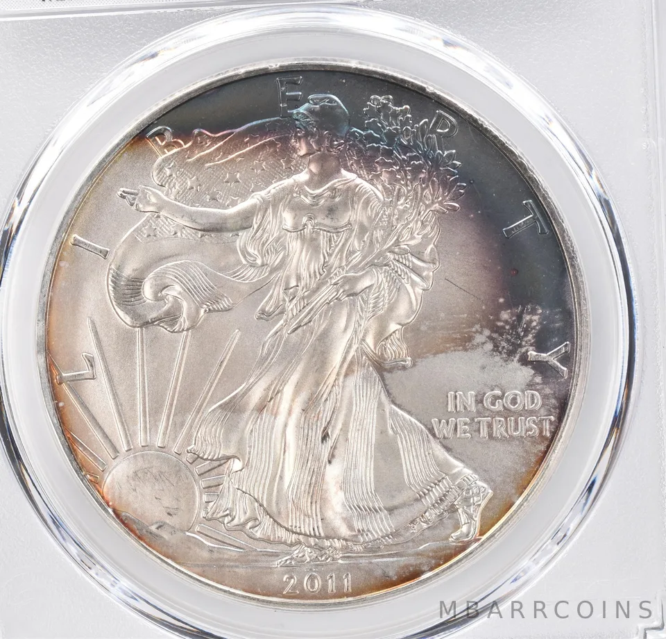 2011 American Silver Eagle MS68 PCGS Beautiful Tone *1284