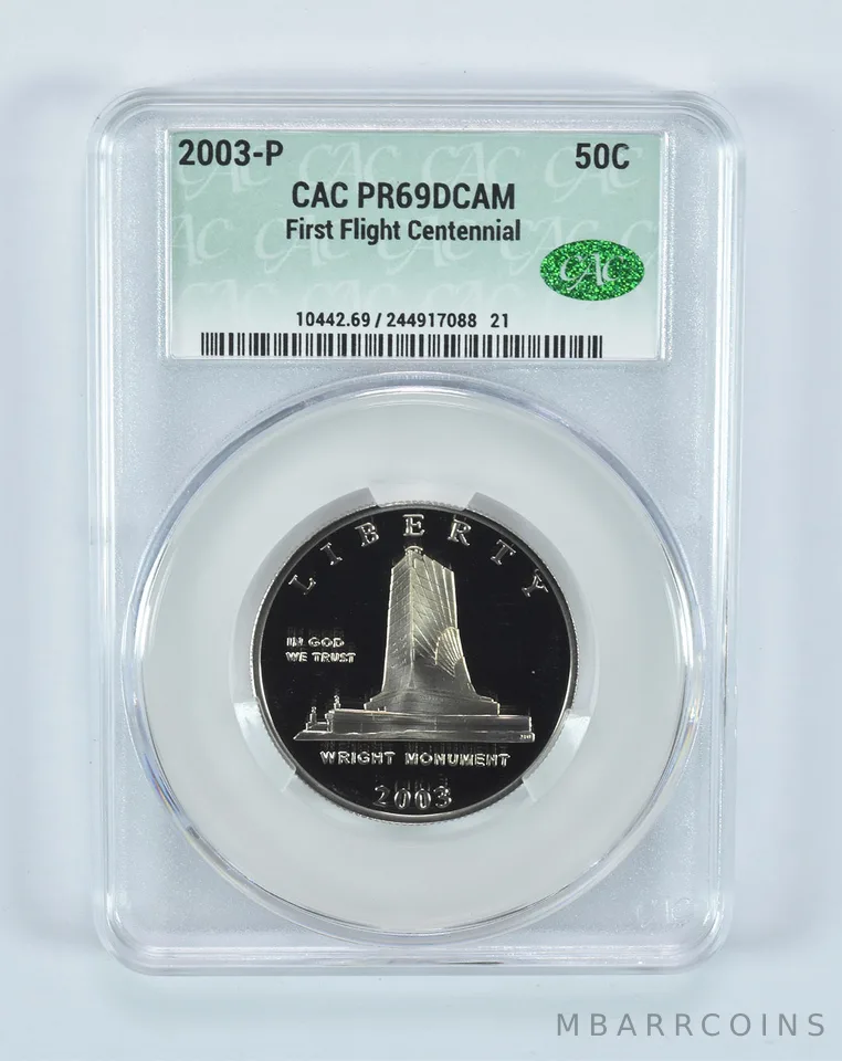 2003-P First Flight Commemorative Half Dollar PR69 DCAM CAC CACg
