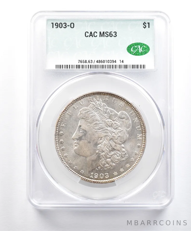1903-O Morgan Silver Dollar MS63 CAC CACg a0948
