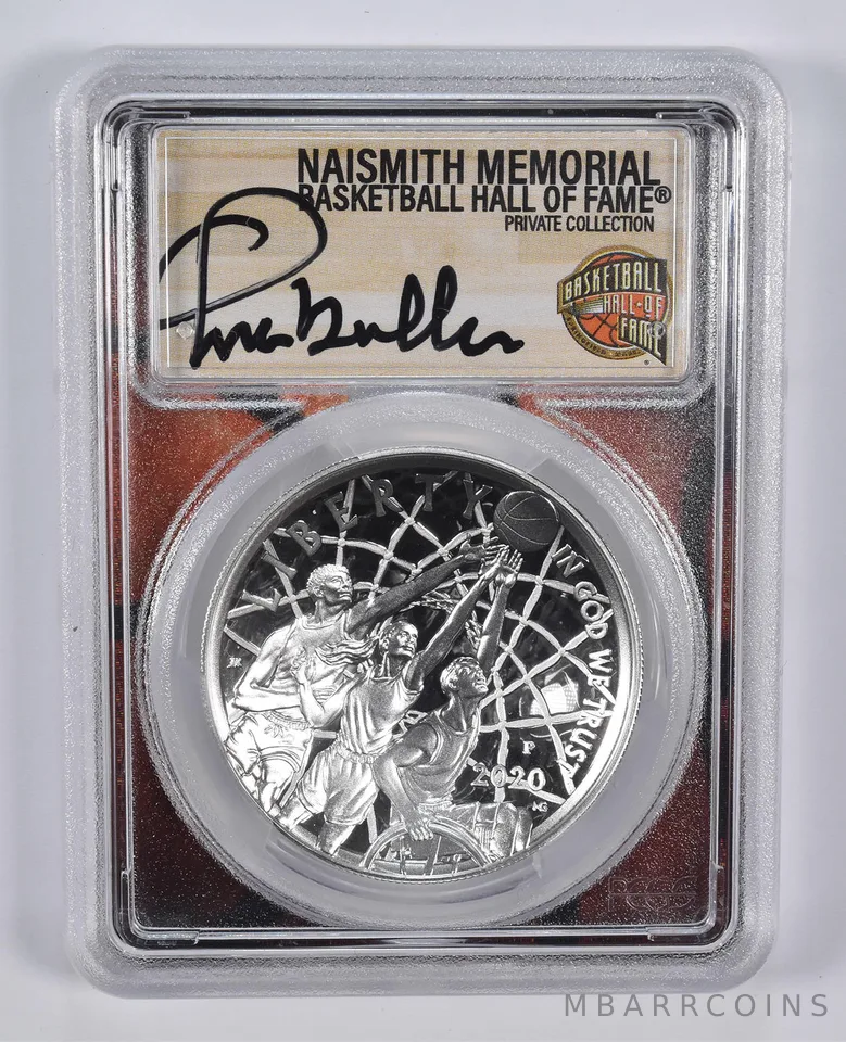 2020-P CHRIS MULLIN SIGNED Basketball HOF Commemorative Dollar PR70 PCGS