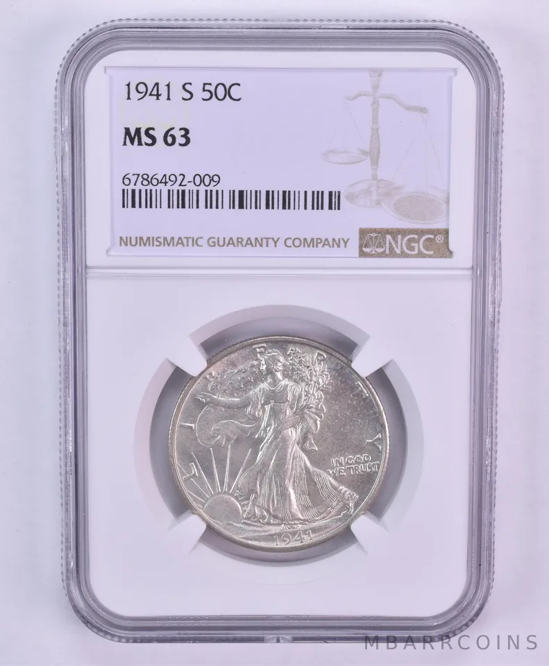 1941-S Walking Liberty Half Dollar MS63 NGC *2305