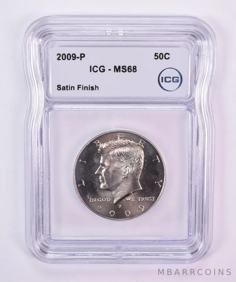 2009-P Kennedy Half Dollar Satin Finish MS68 ICG