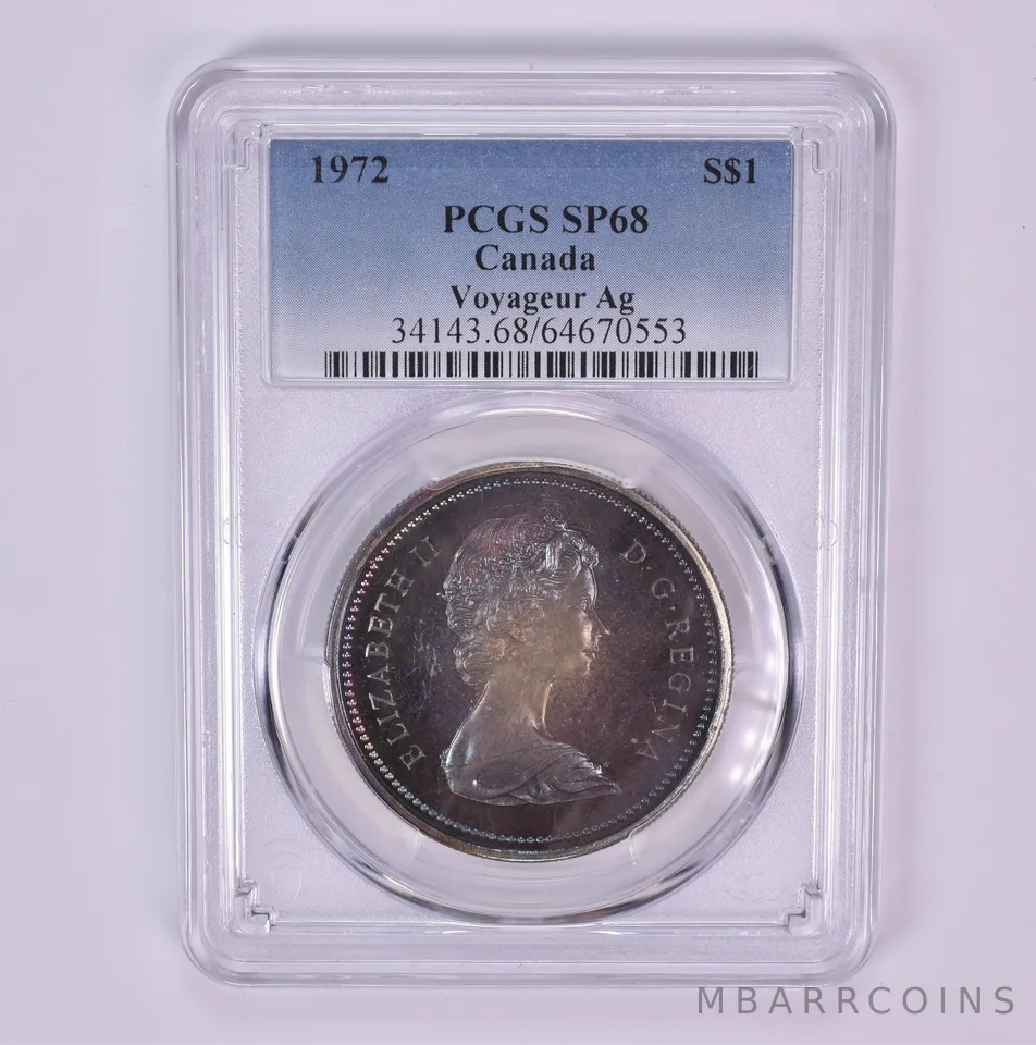1972 Canada 1 Dollar Silver Voyageur SP68 PCGS Beautiful Tone *1534