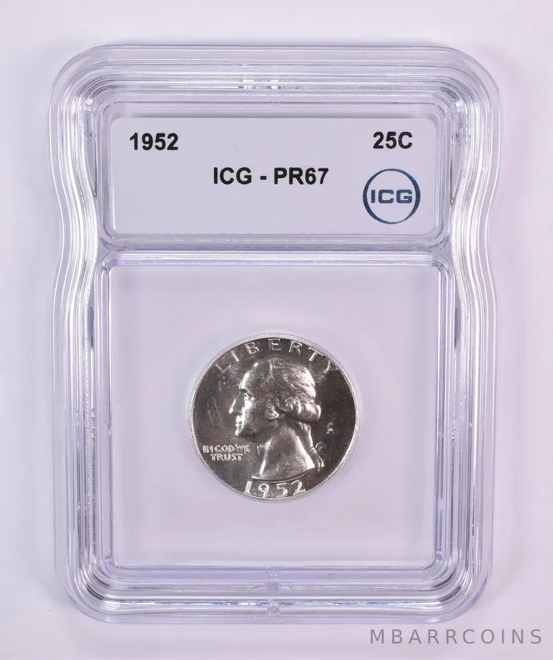 1952 Washington Quarter PR67 ICG