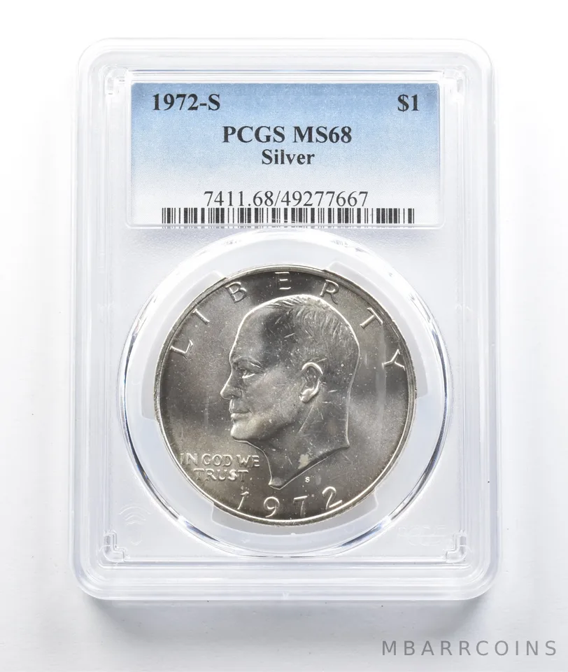 1972-S Eisenhower Dollar Silver MS68 PCGS a0518
