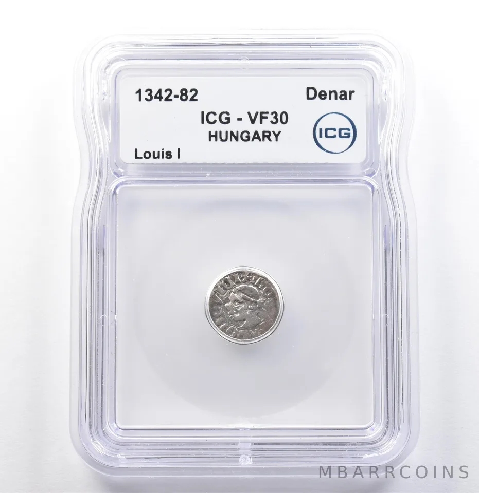 1342-82 Hungary Denar Louis I VF30 ICG *9908