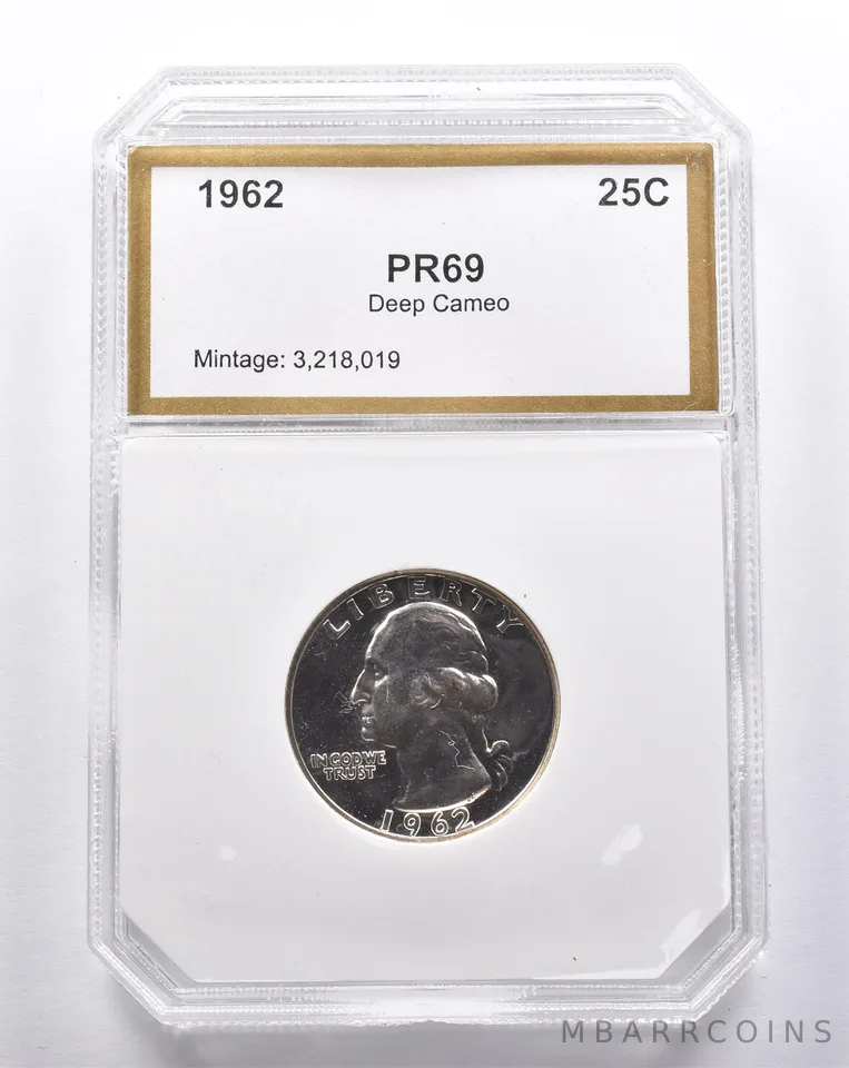 Proof 1962 Washington Quarter a3402
