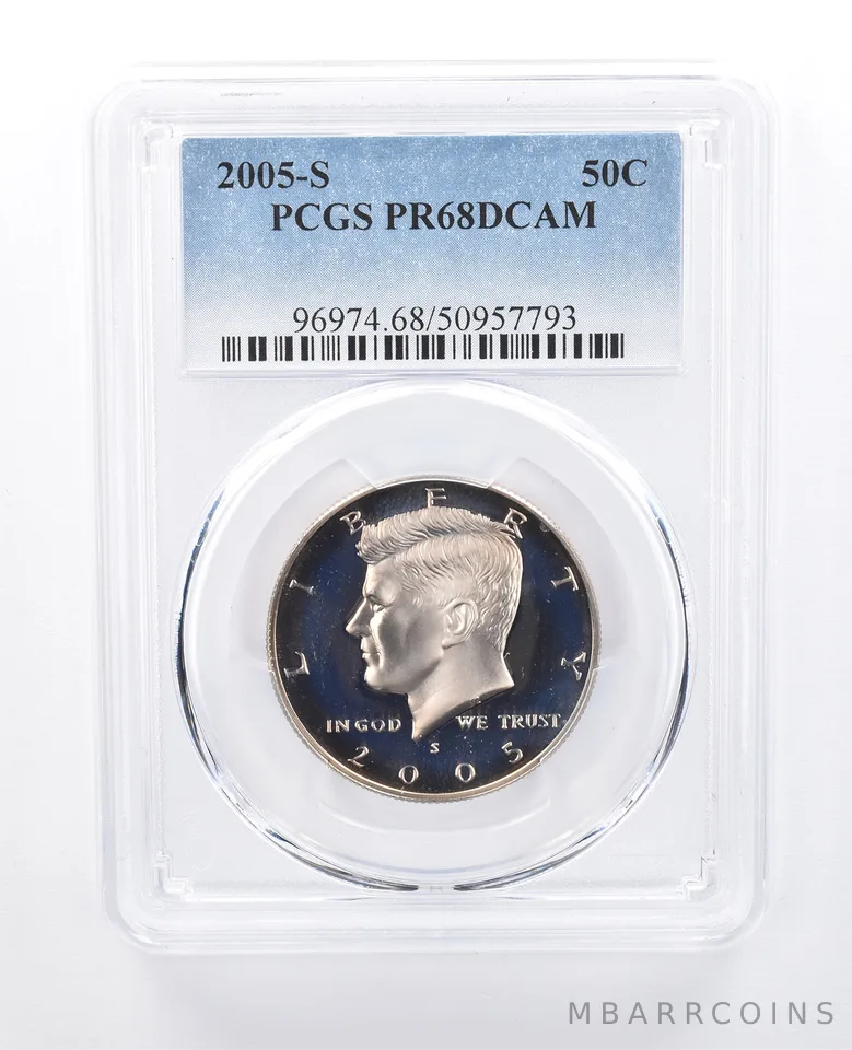 2005-S Kennedy Half Dollar PR68 DCAM PCGS *8102