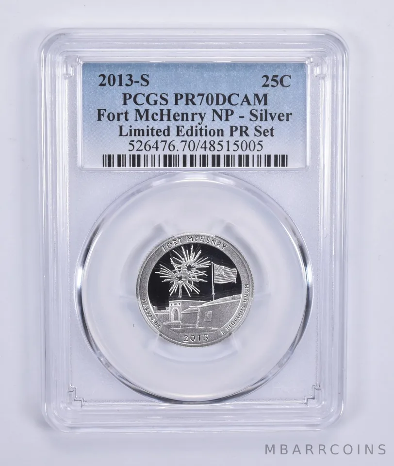 2013-S Quarter Silver Fort McHenry Limited Edition Set PR70 PCGS