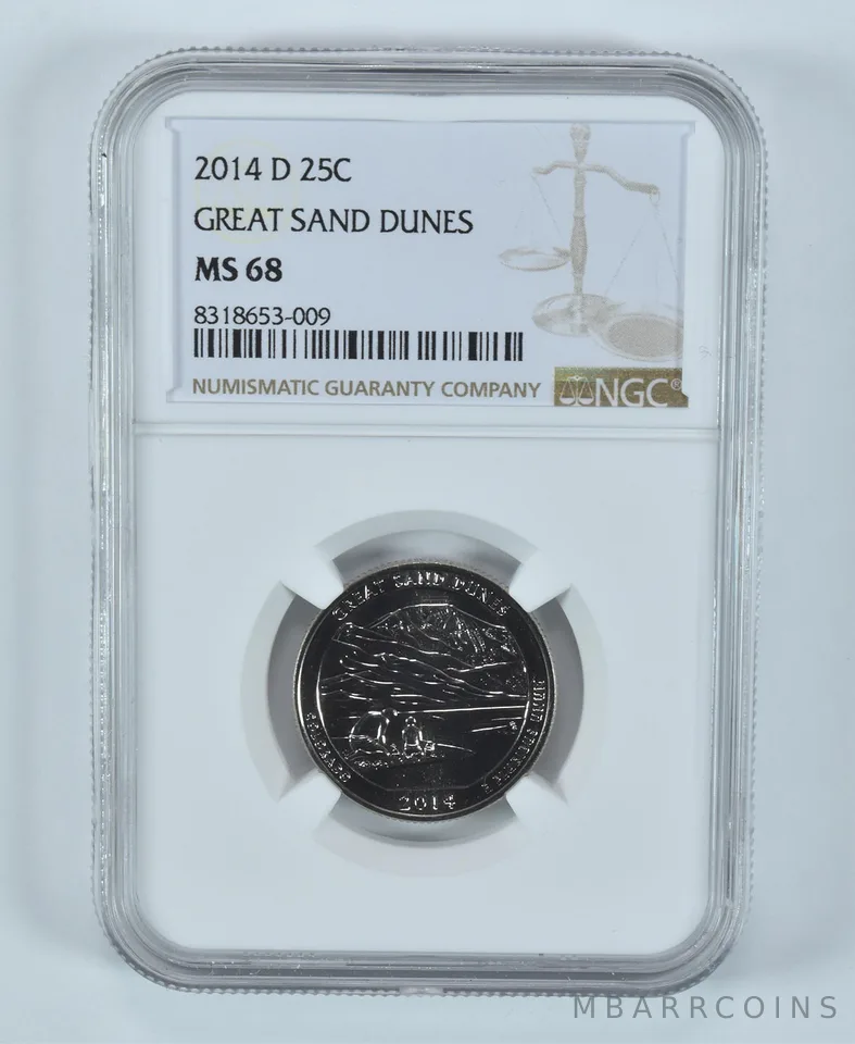 2014-D Washington Quarter Great Sand Dunes America The Beautiful MS68 NGC