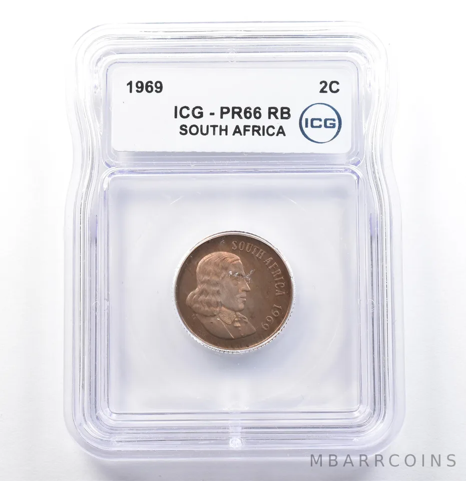 1969 South Africa 2 Cent PR66 RB ICG *9839
