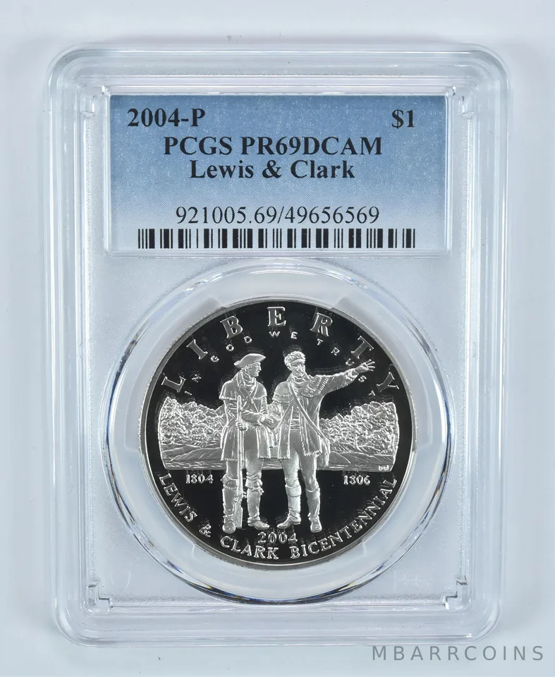 2004-P Lewis & Clark Commemorative Dollar PR69 DCAM PCGS Blue Label