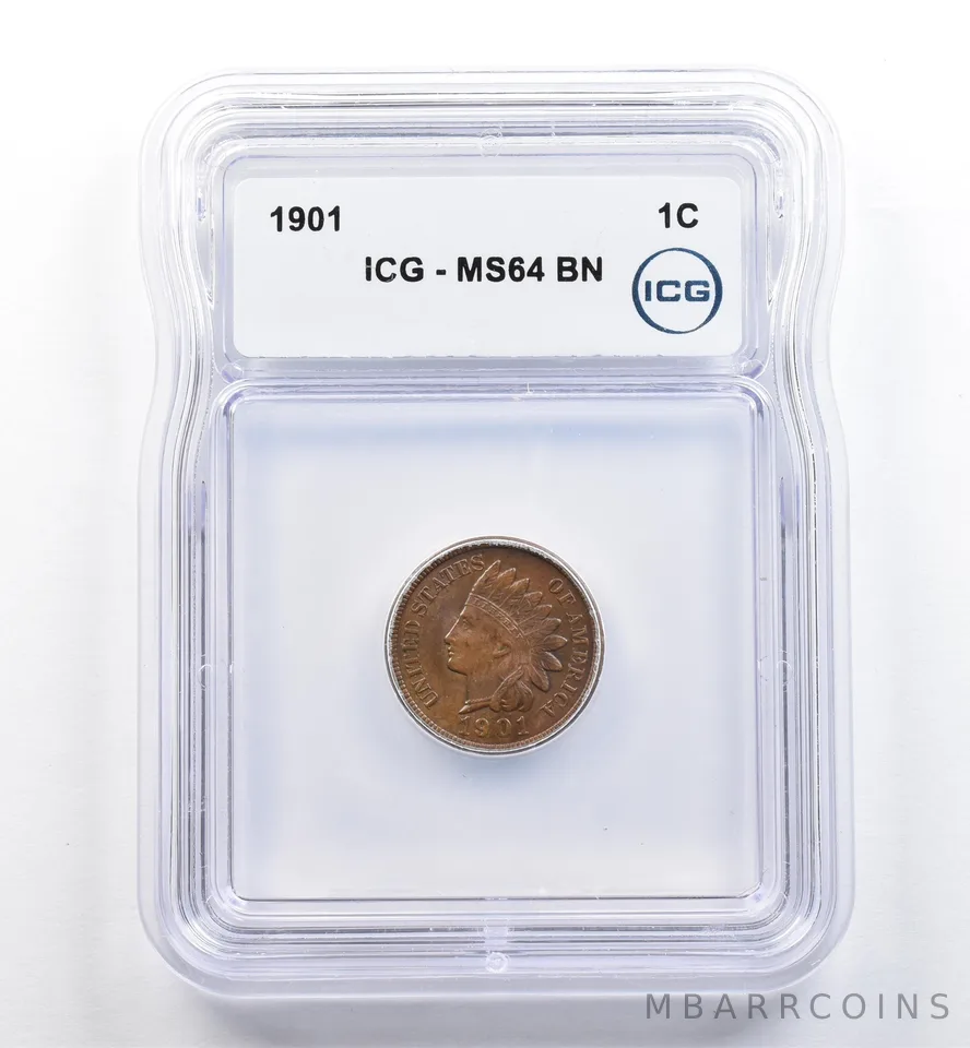 1901 Indian Head Cent MS64 BN ICG *0102